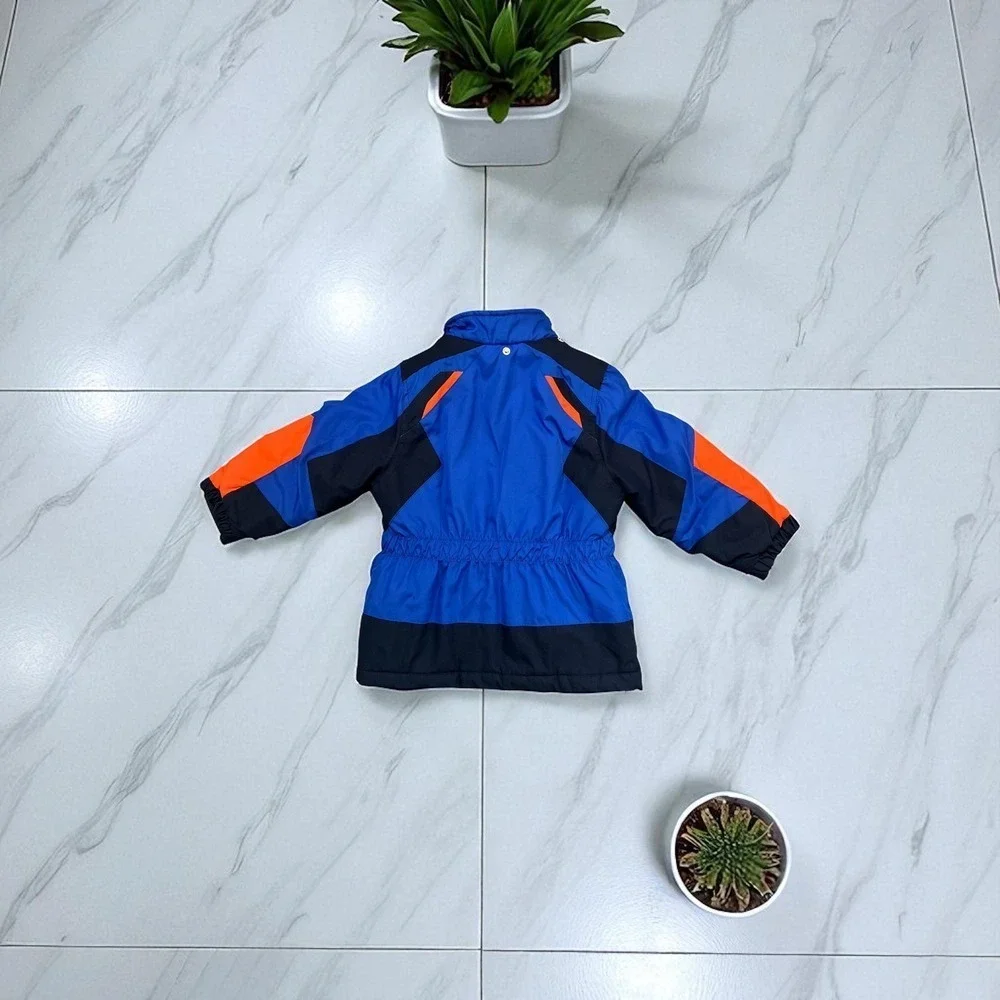 OshKosh B'gosh‎ Boys Blue Orange Winter Puffer Jacket Warm Coat 3T